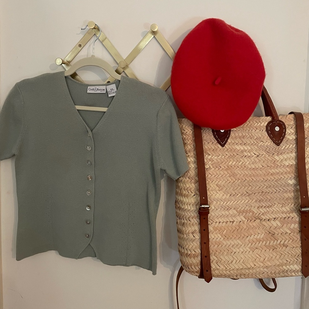 Croft & Barrow Short Sleeve Cardigan Top